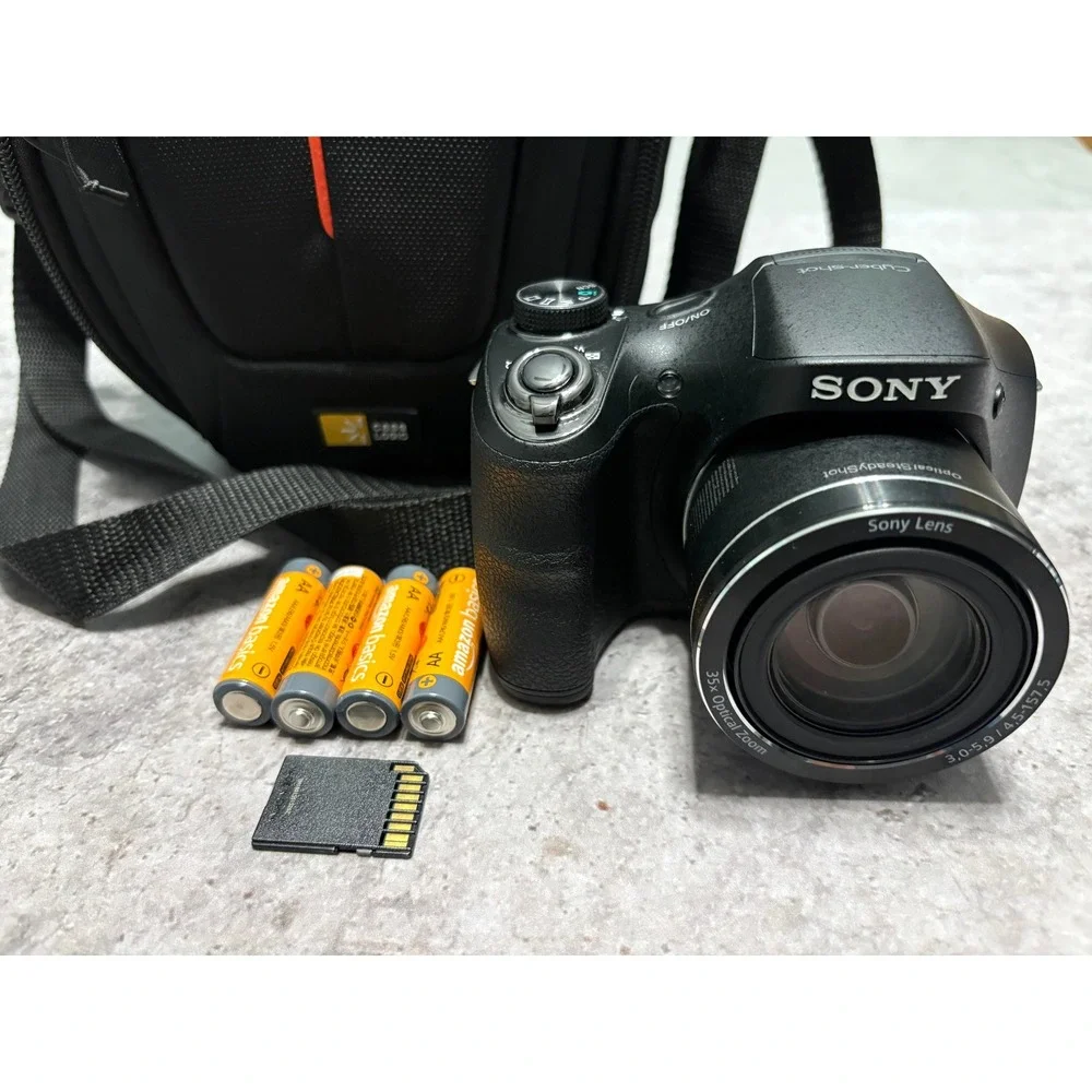 Sony Cyber-shot DSC-H300 20.1MP Digital Camera 35x Optical Zoom Black Bundle